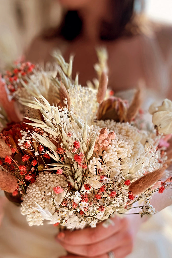 Bridal Blush Bouquet - Wedding Dried Flowers