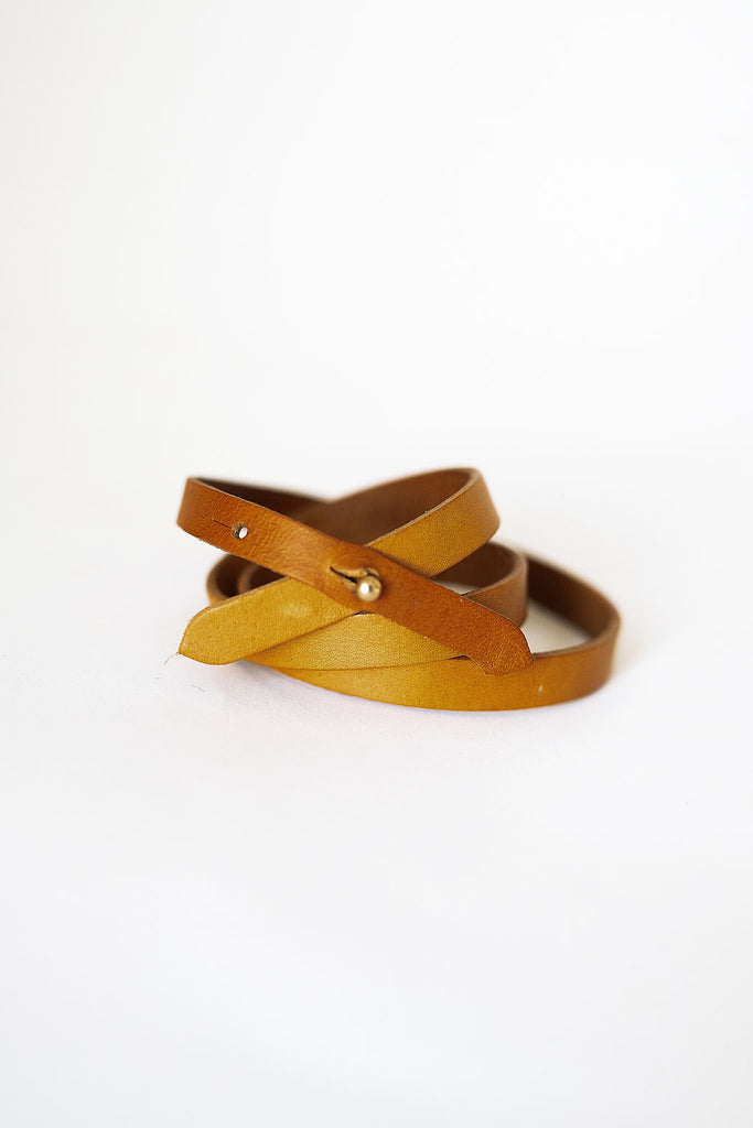 Tan  'Athena' Leather Bracelet