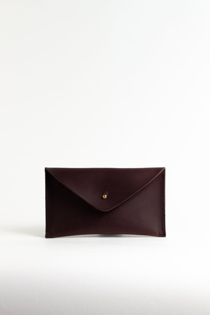 The Midi Mahogany Brown Leather Purse