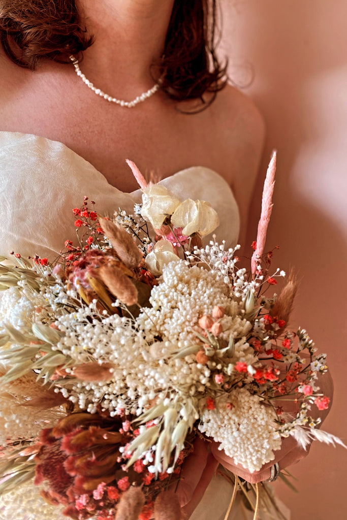Bridal Blush Bouquet - Wedding Dried Flowers