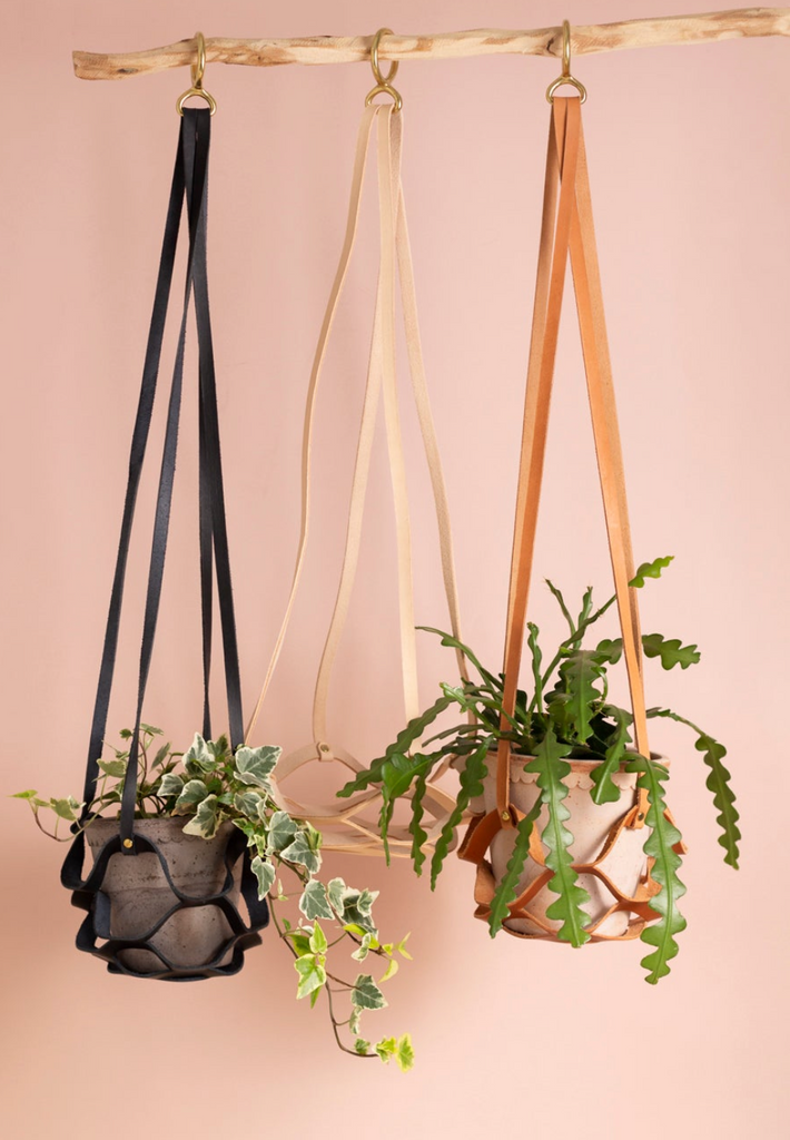 Leather Plant Pot Holder