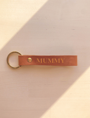 Slimline Tan Keyring