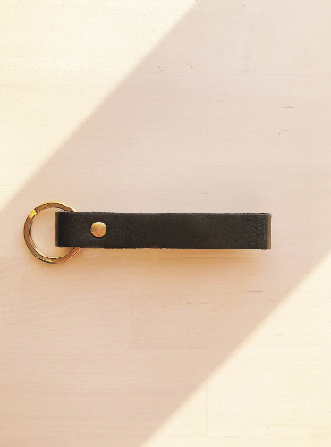 Slimline Black Keyring