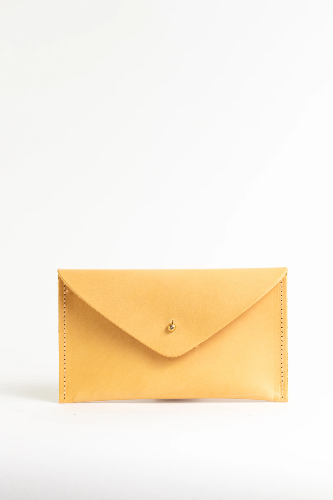 The Midi Mustard Leather Purse