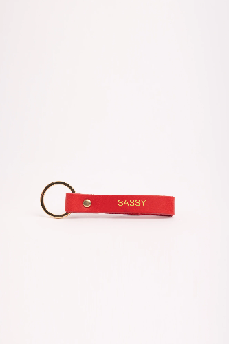 Slimline Red Keyring