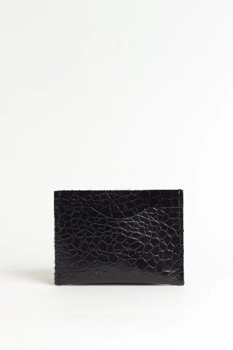 Black Croc Card Holder