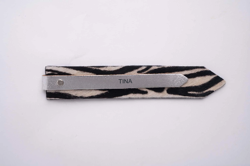 Silver and Zebra Pattern Colour-Block Bookmark