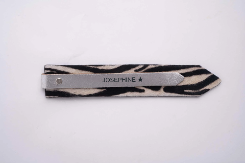 Silver and Zebra Pattern Colour-Block Bookmark