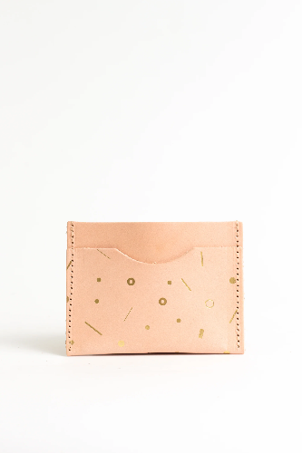 Geometric Gold Foil Card Holder
