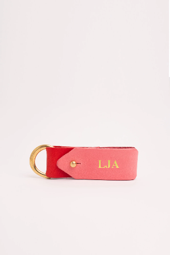 Classic Colour block keyring with Brass Hardware