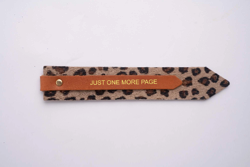 Tan and Leopard Pattern Colour-Block Bookmark