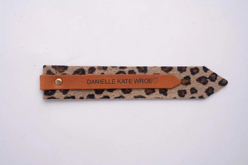 Tan and Leopard Pattern Colour-Block Bookmark
