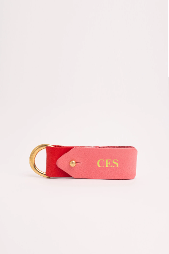 Classic Colour block keyring with Brass Hardware