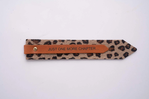 Tan and Leopard Pattern Colour-Block Bookmark