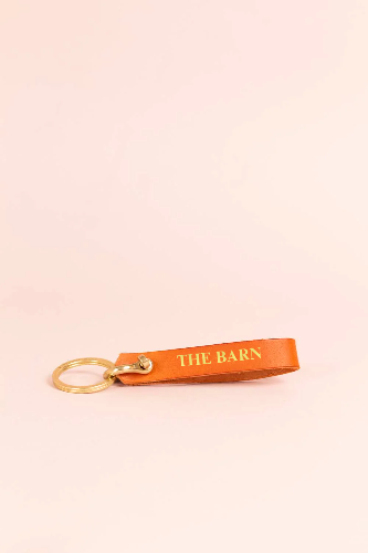 Brass shackle Keyring- Cognac