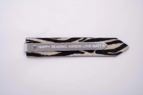 Silver and Zebra Pattern Colour-Block Bookmark