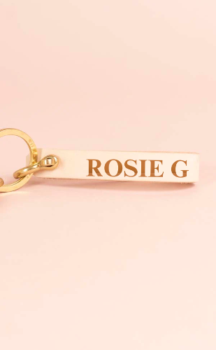 Brass shackle Keyring- Sand