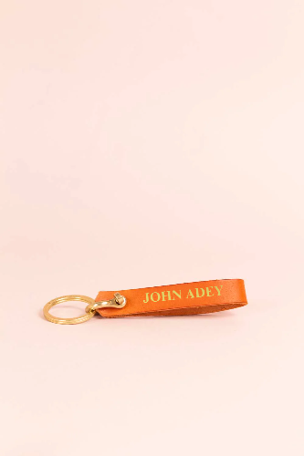 Brass shackle Keyring- Cognac