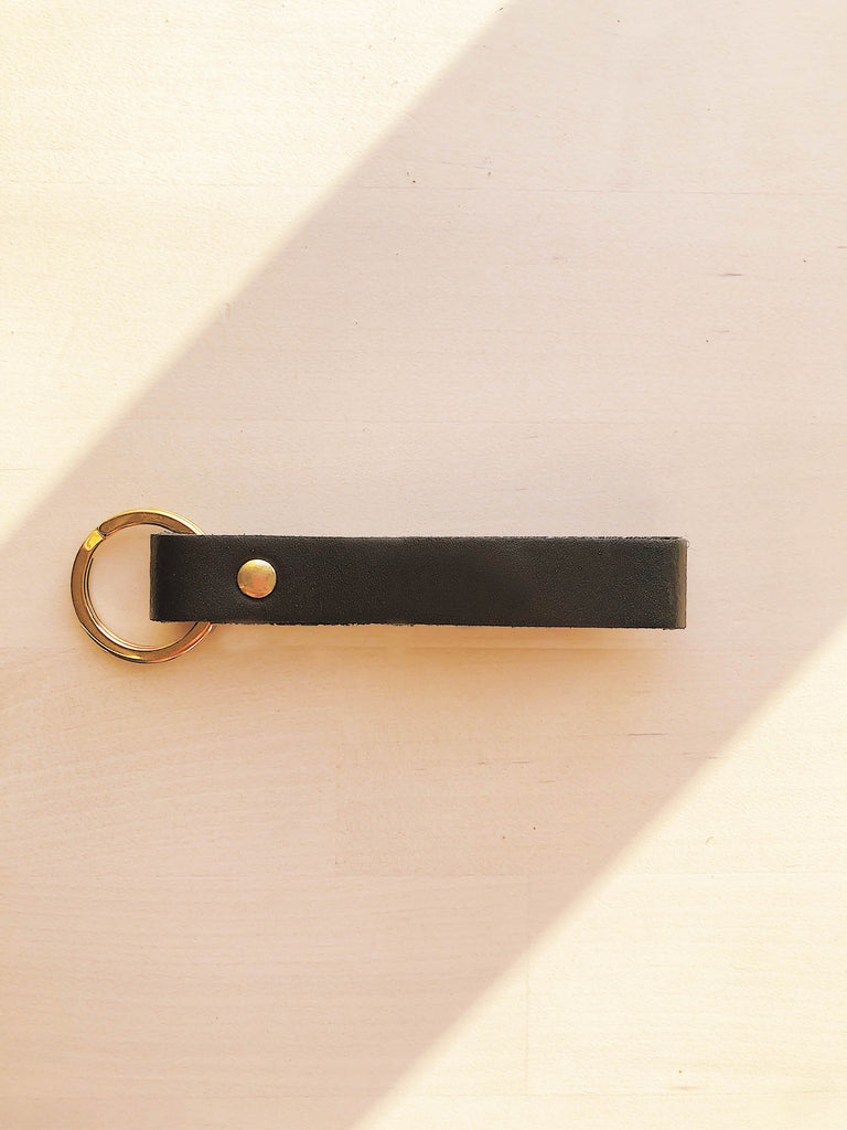 Slimline Black Keyring