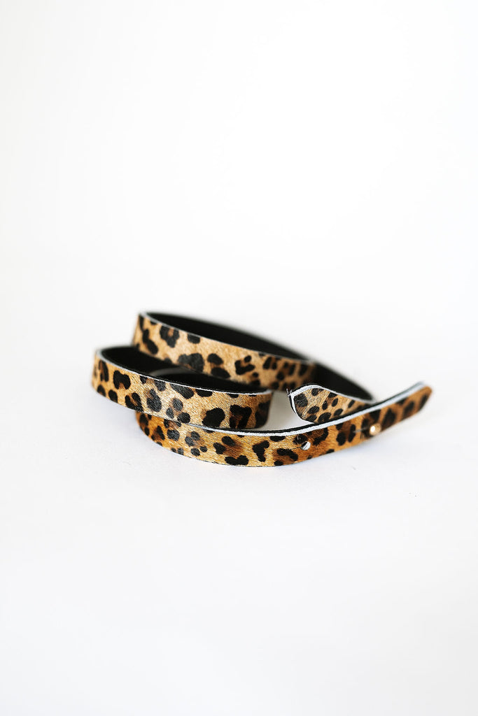 Leopard Pattern 'Athena' Leather Bracelet