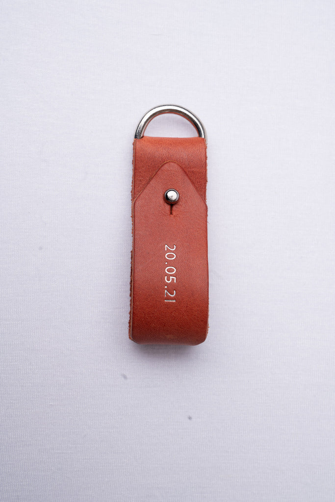 Classic Chestnut Keyring with Silver Hardware