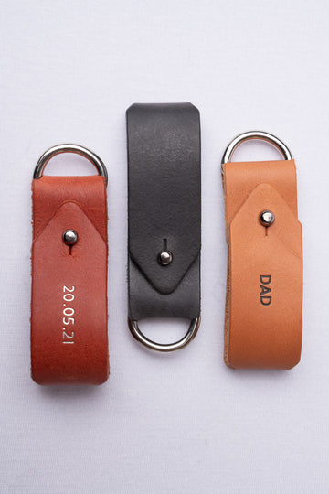 Classic Chestnut Keyring with Silver Hardware