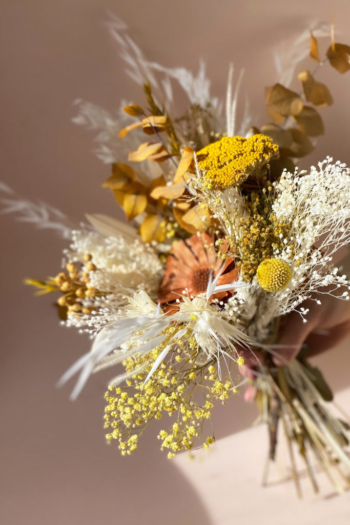 gold bridal bouquet 