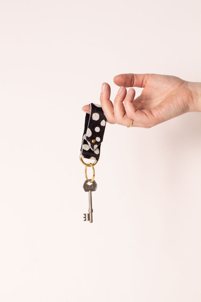 Classic Black spot Animal Keyring