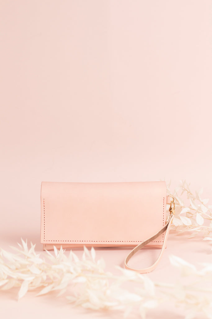 Blush MINIMAL iPhone 8 / 10 / X Leather Pochette