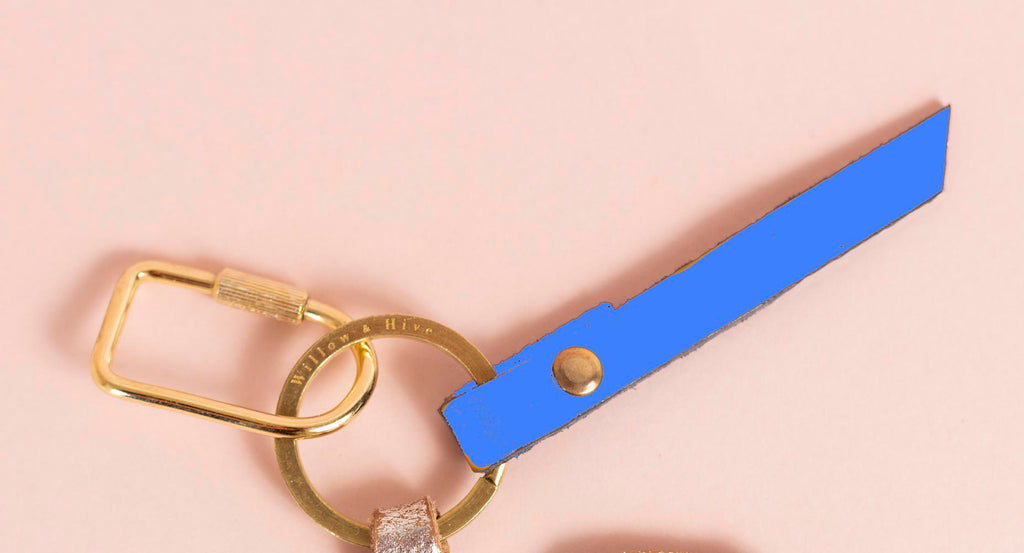Pink/Gold  Dinosaur Key Ring / Bag Tag