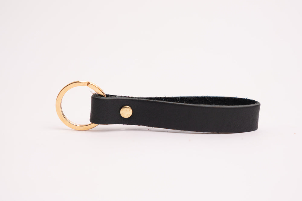 Slimline Black Keyring