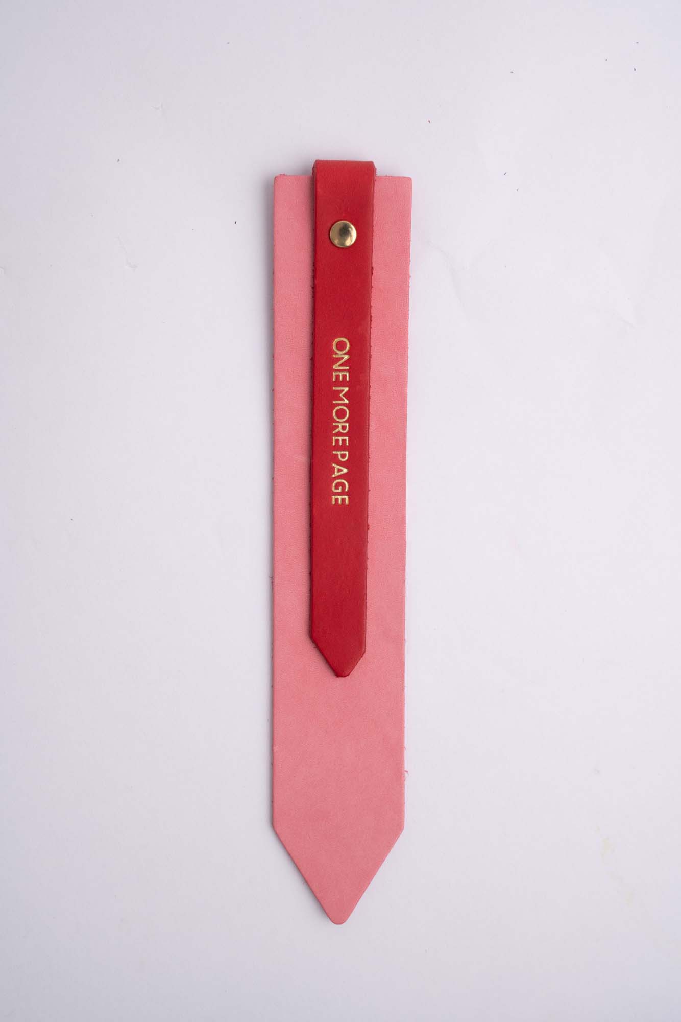 Pink and Red Colour-Block Bookmark