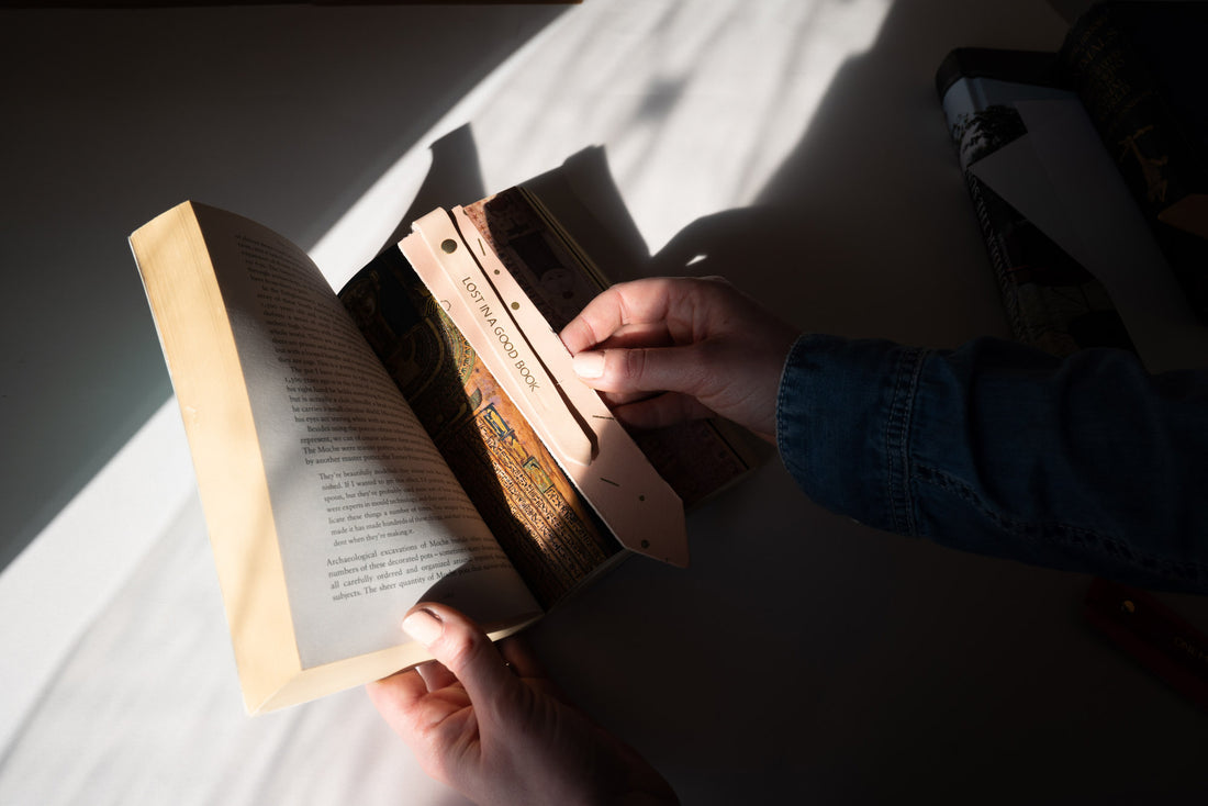 Sand and Geometric Colour-Block Bookmark
