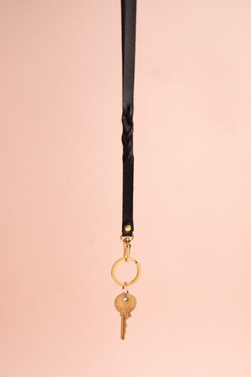 Black Braided Lanyard