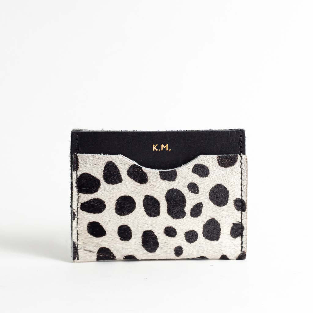 White Animal Spot Card Holder