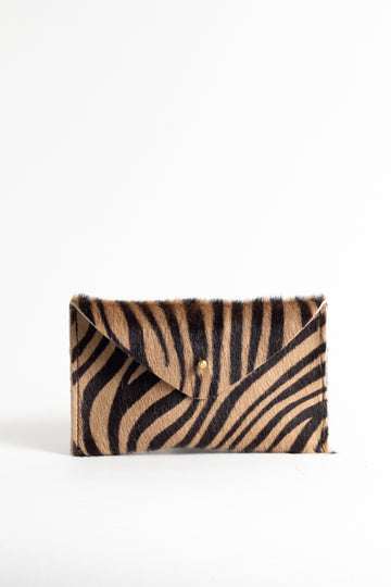 The Midi Tan Zebra Purse