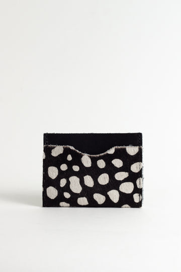 Black Animal Spot Card Holder