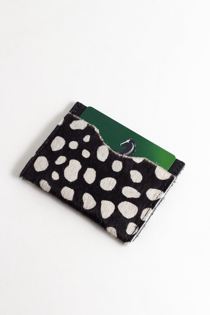 Black Animal Spot Card Holder