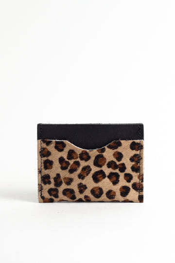 Leopard Sand Tone Card Holder