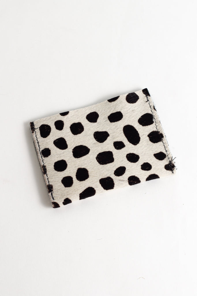 White Animal Spot Card Holder