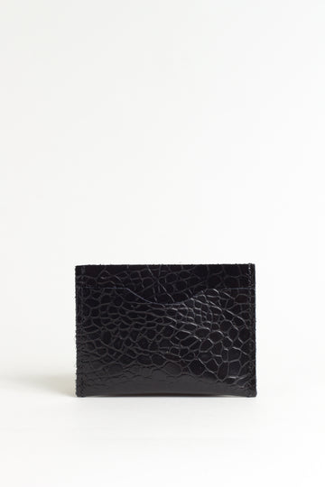 Black Croc Card Holder