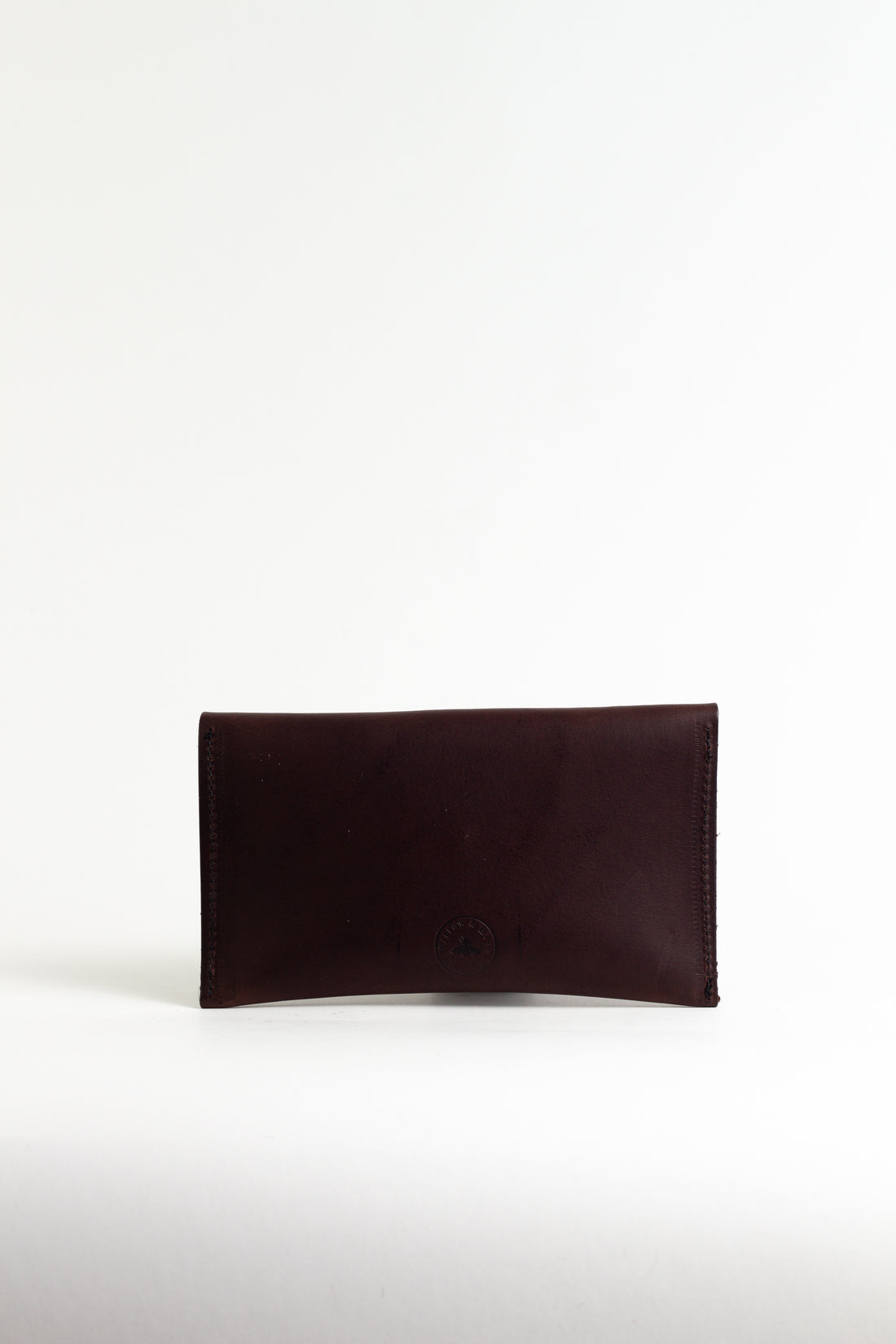 The Midi Mahogany Brown Leather Purse