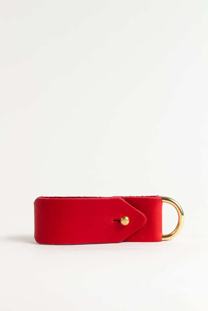 Classic Red Keyring with Brass Hardware