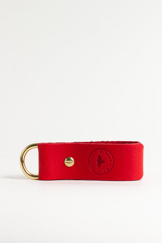 Classic Red Keyring with Brass Hardware