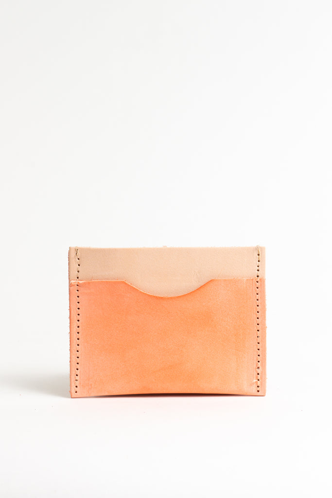 Coral Colour Block Card Holder