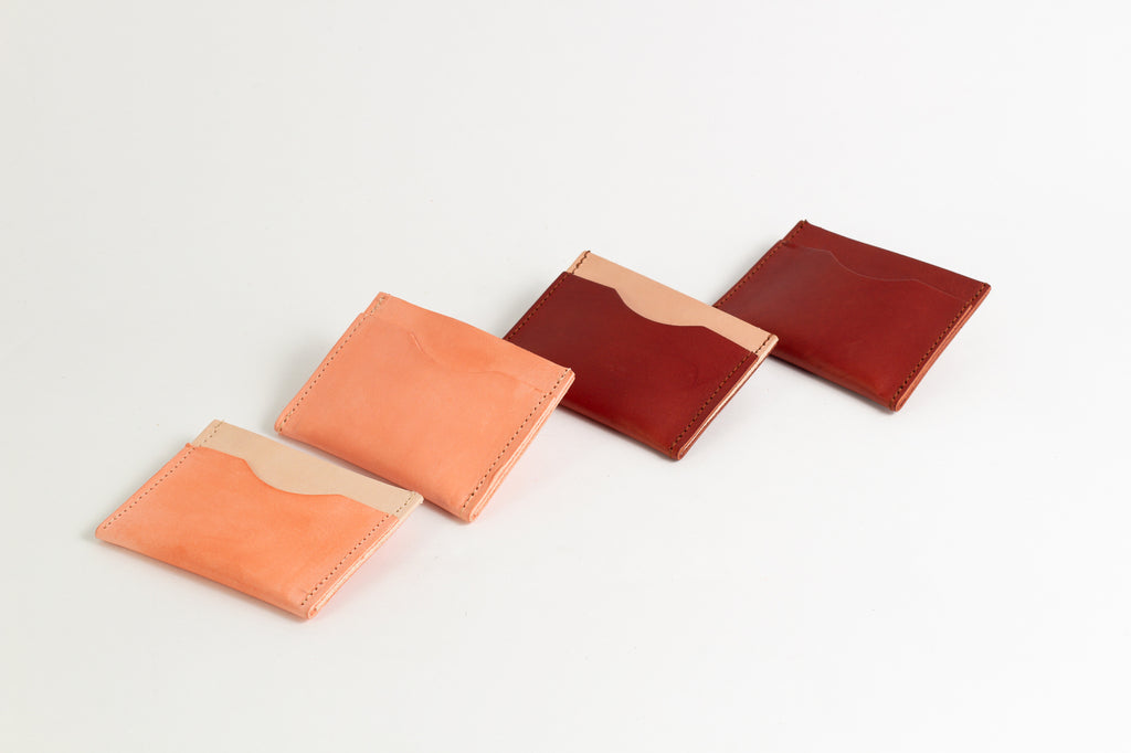 Coral Colour Block Card Holder