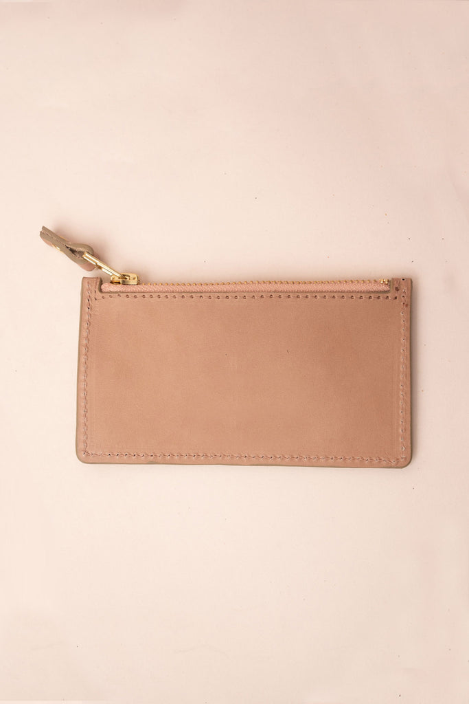 Taupe Zip Purse
