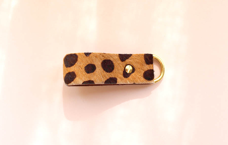 Classic Tan Animal Spot Keyring